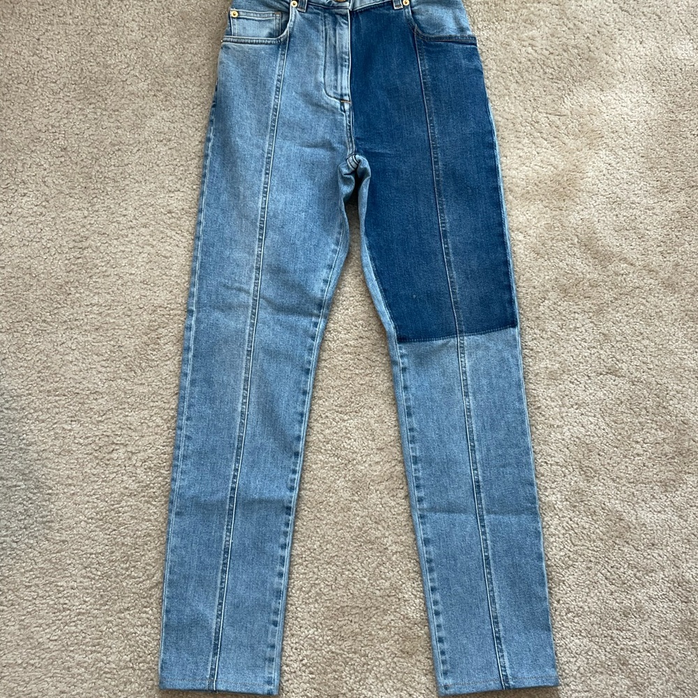 Two-Tone Versace Blue Women's Jeans